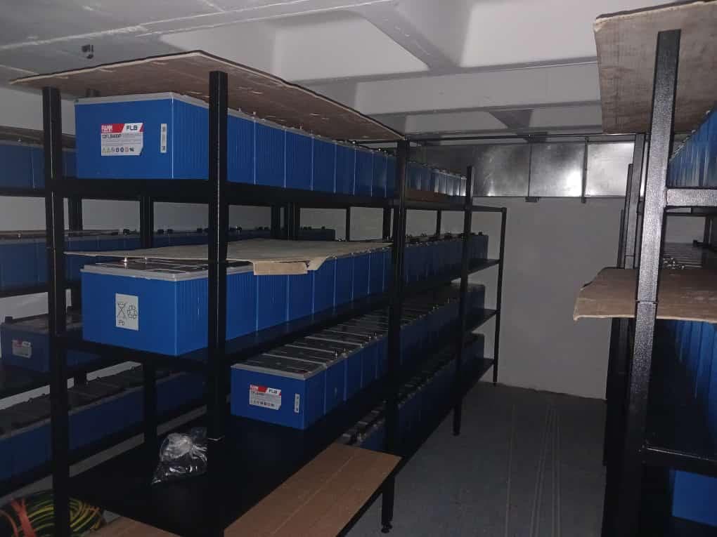 Battery storage equipment installed at Amazon Building
