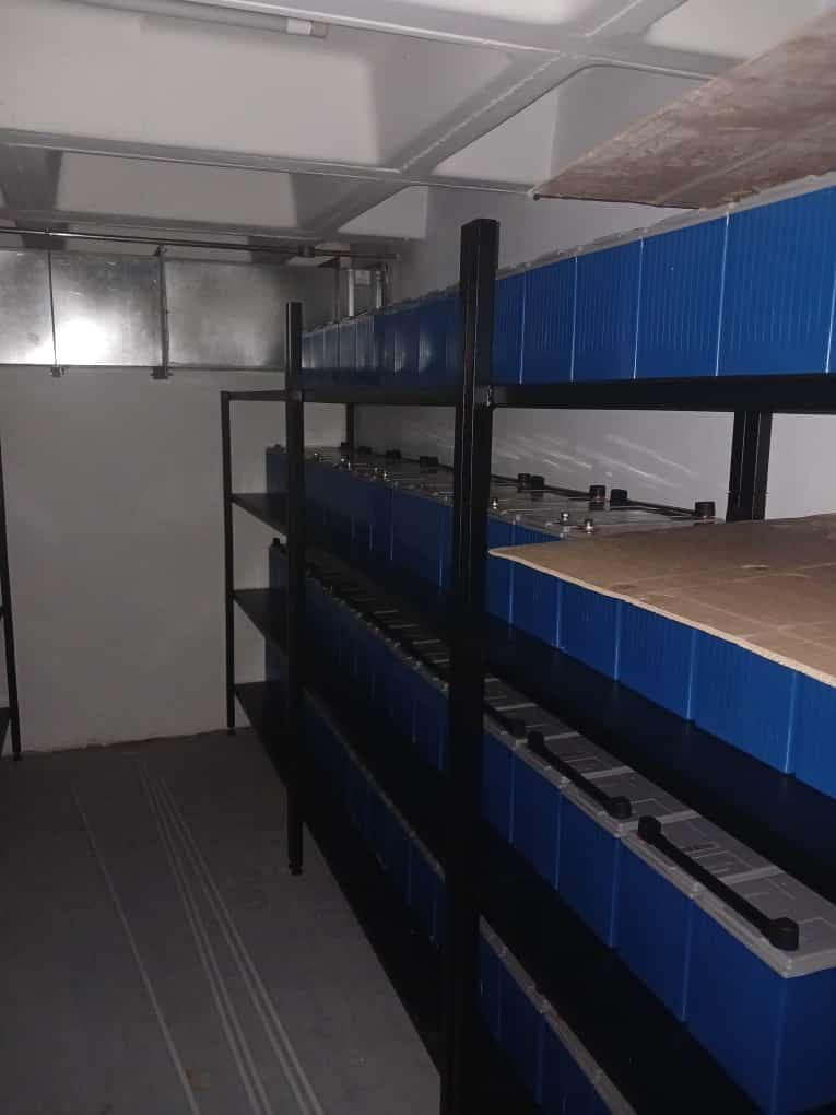 Battery bank installation at Amazon Building