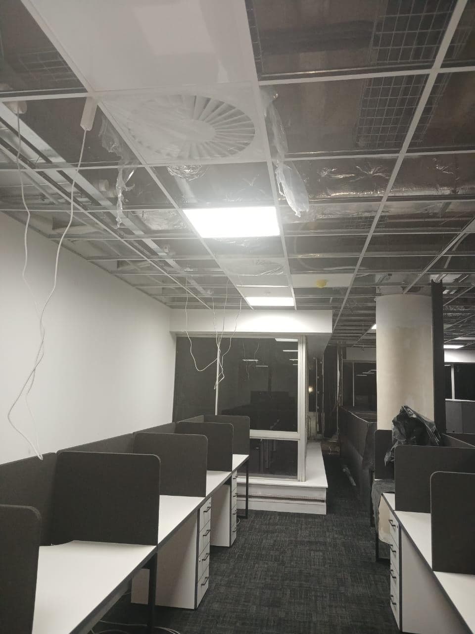 Ceiling lighting and reticulation work at Amazon Building