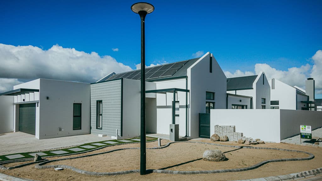 Cape Town home with rooftop solar panels installed at Spartikus Estate